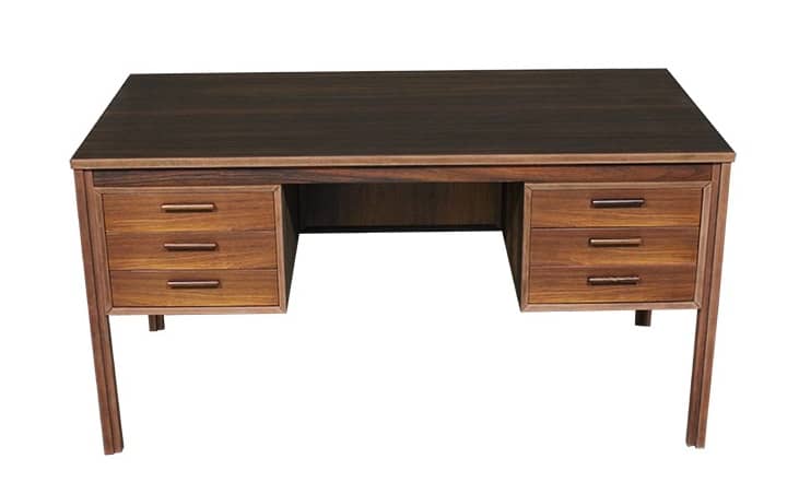 Licht Retro Danish Rosewood Home Office Desk