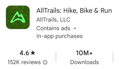 AllTrails app
